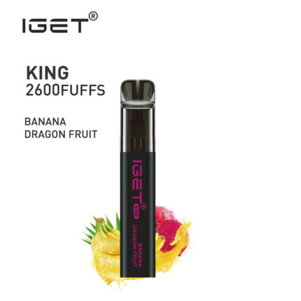 IGET KING ?C BANANA DRAGON FRUIT ?C 2600 PUFFS