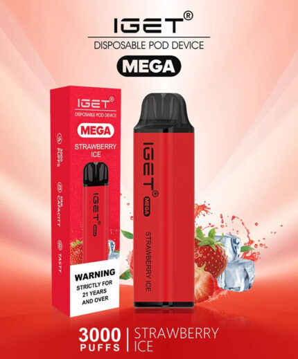 IGET MEGA 3000 STRAWBERRY ICE - NEW