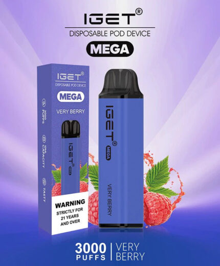 IGET MEGA 3000 VERY BERRY ICE - NEW