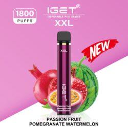 IGET XXL ?C PASSION FRUIT POMEGRANATE WATERMELON ?C 1800 PUFFS